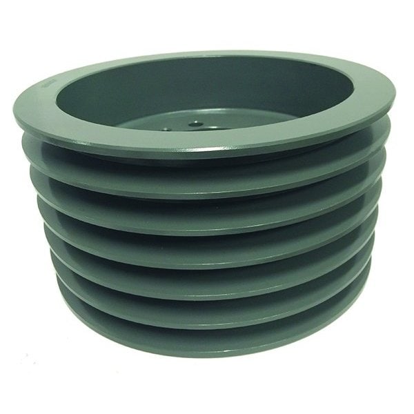 B&B Manufacturing Bushing 6 Groove V-Belt Pulley 4.75 inch OD 6B44SD - main